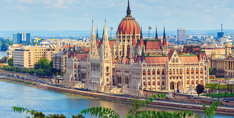 Hungarian Parliament Building in Budapest